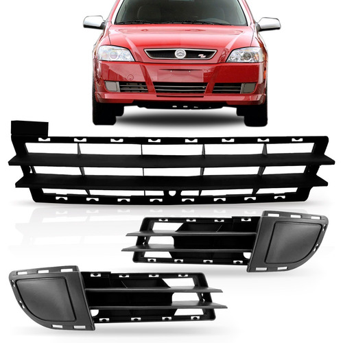 Kit Grade Parachoque Astra 2003 04 05 06 A 2012 Sem Furo. Preto