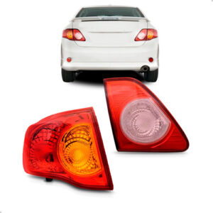 Jogo Sinaleira Corolla 2009 A 2011 Canto E Tampa L. Esquerdo Ambos Lados Vermelho