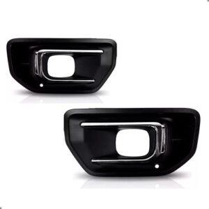 Par Grade Parachoque Para Ranger 2023 A 2025 Friso Cromado Preto Ambos Lados