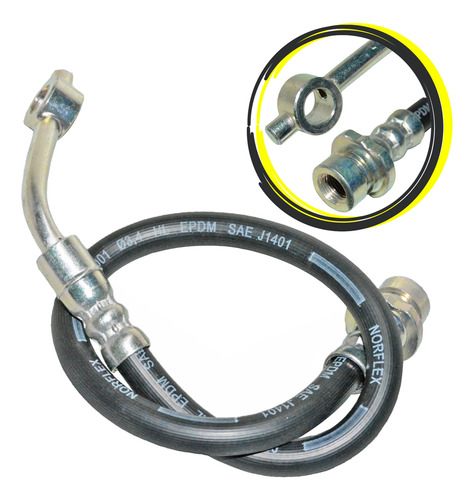 Flexivel Freio Dianteiro 450mm Frontier 02 Em Diante Esq