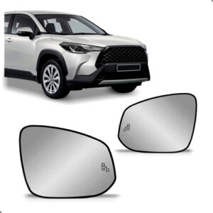 Par Lente Retrovisor Corolla Cross 2021 A 2026 C/ponto Cego