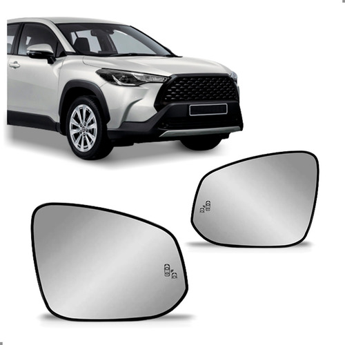 Par Lente Retrovisor Corolla Cross 2021 A 2026 C/ponto Cego