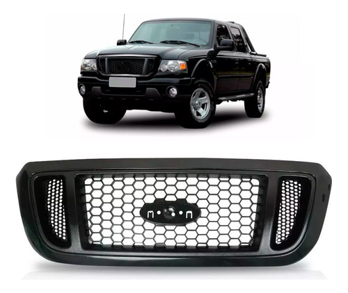 Grade Radiador Ranger 2004 A 2009 - Preta Friso Black Piano