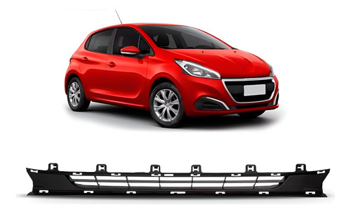 Grade Central Parachoque 208 Allure 2017 18 A 2020 1a Linha