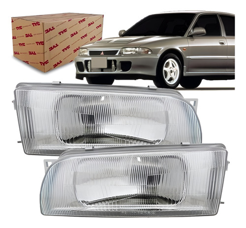 Par Farol Para Mitsubishi Lancer 1993 1994 1995 Direito E Esquerdo