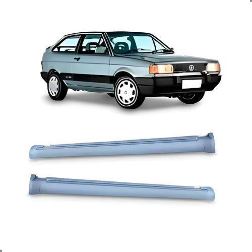 Spoiler Lateral Gol Quadrado Gts Cinza 1987 A 1992 1a Linha Cinza