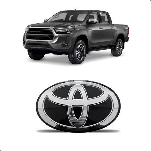 Emblema Da Grade Hilux 2021 2022 2023 2024 2025 Resinado Preto