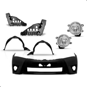 Kit Parachoque Diant Corolla 2014 A 2017 Completo Par Milhas Preto