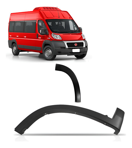 Par Vão Roda Ducato 2018 A 2026 Jumper Boxer Lado Esquerdo Preto