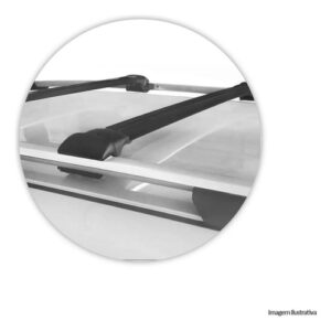 Travessa Para Vw T-cross Preta Larga Preto