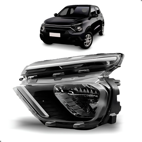 Farol Sem Led Para Citroën C3 21 22 2023 2024 2025 1ª Linha Esquerdo/motorista