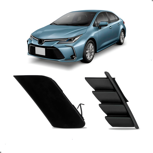 Kit Tampa Reboque Parachoque Grade Corolla 2020 2021 22 2023 Preto