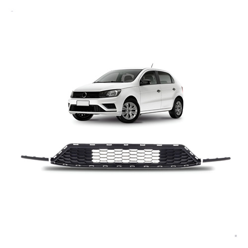 Grade Central Para-choque P/ Gol/voyage/saveiro/robust 2018 - Preto