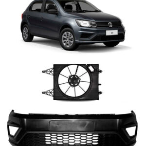 Kit Parachoque Para Gol G8 Gviii 2018 A 2023 Com Defletor Para Pintar