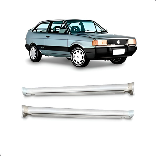 Spoiler Lateral Gol Quadrado Gts  Gti E Gl 1987 A 1995 Cinza Prata