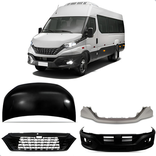 Kit Para Iveco Daily 2020 A 2023 Capo E Parachoque C/ Grade