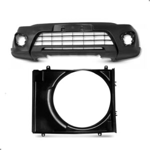 Kit Parachoque E Defletor Radiador Para Triton 2015 2016 Preto
