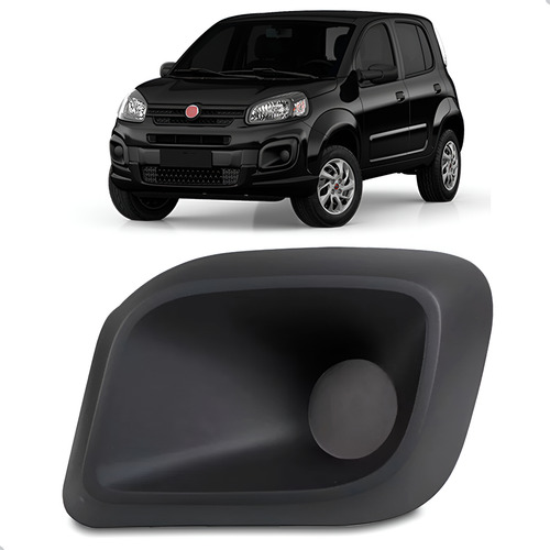 Moldura Farol  Milha Uno 2017 2018 2019 2020 Sem Furo Le Preto