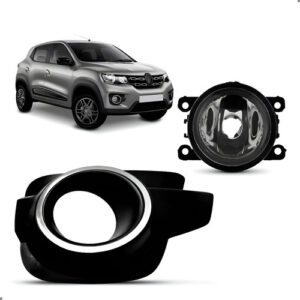 Farol Milha Para Kwid 17/22 Moldura Direita Preto 1ª Linha