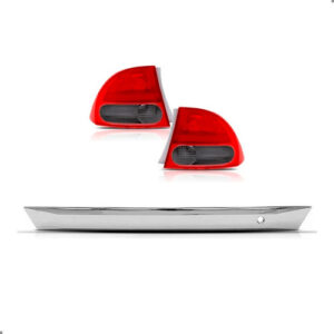 Kit Lanterna Fumê Com Friso Tampa Para New Civic 2008 A 2011 Ambos Lados