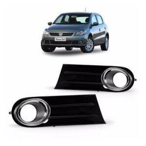 Moldura Da Grade Farol Milha Parachoque Gol G5 2009 A 2012 Preto