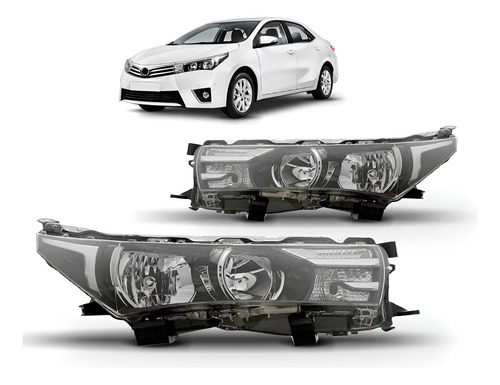 Par Farol Corolla 2015 2016 Sem Led New Toyota Direito E Esquerdo