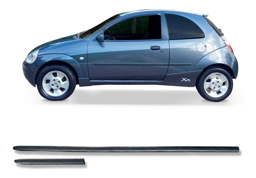 Borrachão Da Porta Friso Lateral Ka 2000 A 2007 4pcs Preto