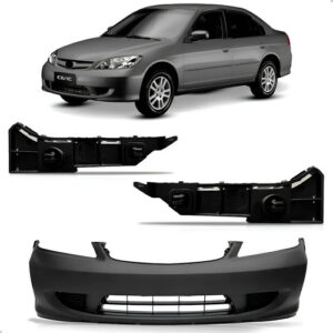 Parachoque Dianteiro Para Honda Civic 2004 A 2006 1a Linha Preto
