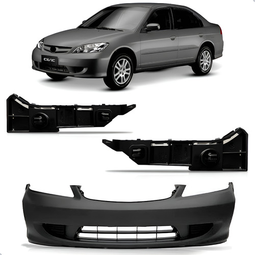 Parachoque Dianteiro Para Honda Civic 2004 A 2006 1a Linha Preto