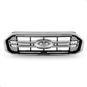 Envolvente Diant. E Grade Cinza Para Ford Ranger 2020 A 2024