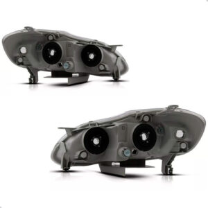 Par Farol Corolla Fielder 2003 A 2008 Mascara Negra Direito