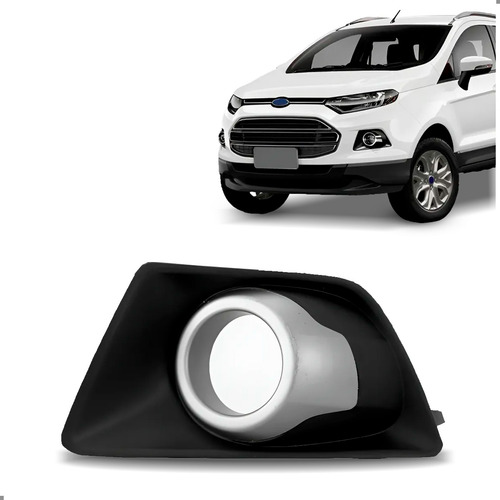 Grade Parachoque Para Ecosport 2013 2014 A 2017 Aro Cinza Lado Esquerdo