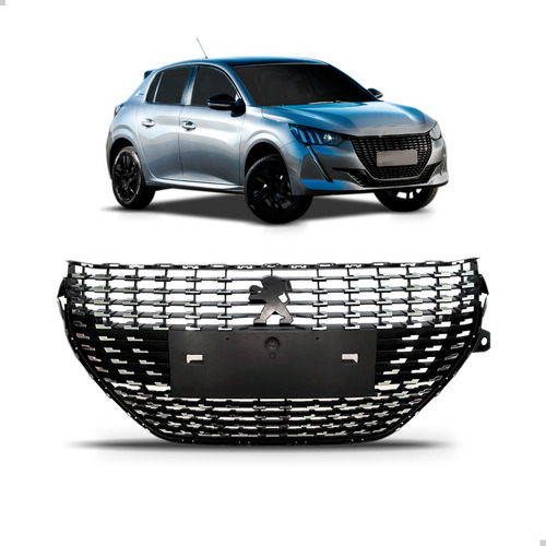 Grade Radiador Peugeot 208 Style 2022 23 Detalhes Cromados