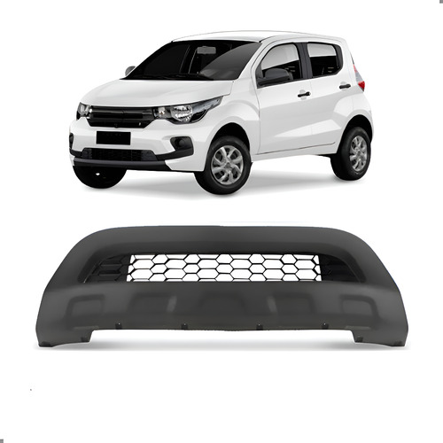 Spoiler Com Grade Central Mobi 2021 A 2026  Preta Completa - Preto