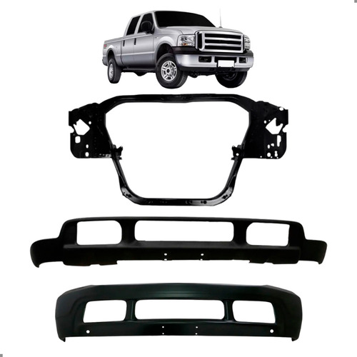 Kit Frente F250 1999 A 2005 Parachoque Com Spoiler E Painel Para Pintar
