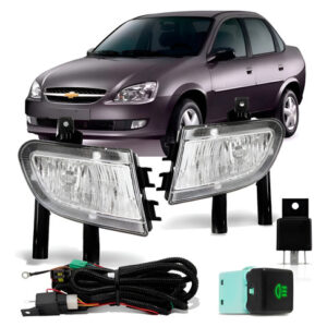 Kit Farol Milha Auxiliar Corsa Classic 2010 11 12 2013 2014 Cristal