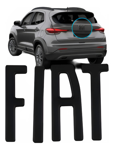 Kit Logo Volante E Porta Malas Para Fiat Pulse 2022 2023