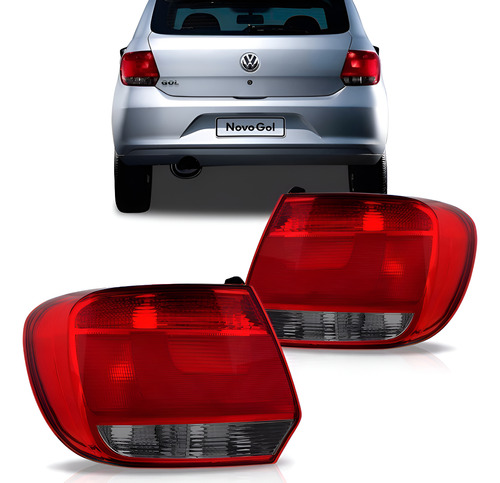 Par Sinaleira Traseira Gol G6 2012 2013 2014 2015 Ré Fumê Vermelho