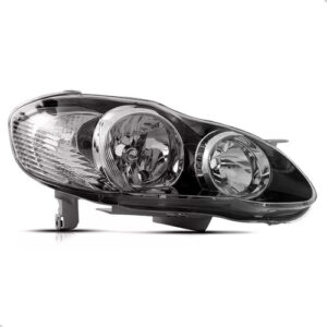 Par Farol Corolla Fielder 2003 A 2008 Mascara Negra Direito