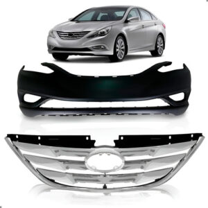 Envolvente Para Sonata 2011 2012 2013 2014 Com Grade Cromada Preto