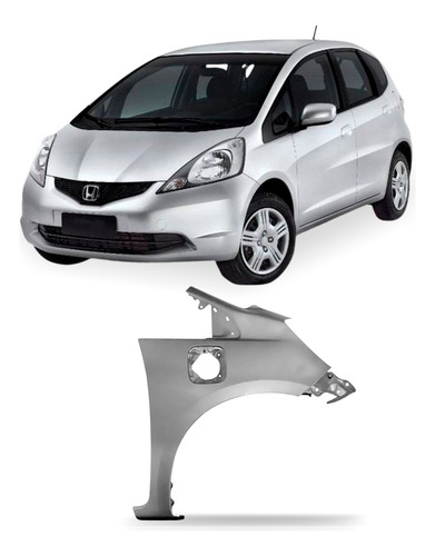 Paralama Dianteiro Fit 2009 A 2014 Com Furo Tanque Direito