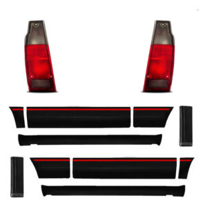 Kit Friso Borrachão Saveiro Gts 1987 A 1995 Sinaleiras Fumê Preto