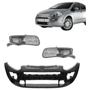 Kit Parachoque Para Punto 2013 A 2017 Com Par Lanternas Para Pintar