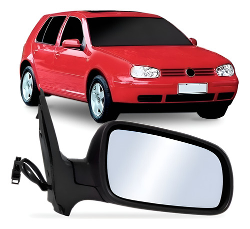Retrovisor Golf 1998 99 A 2006 Eletrico Ld Cabeça Grande Direito - Passageiro