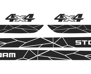 Kit Adesivo Lateral Ranger Storm 2020 A 2021 Adesivo Preto