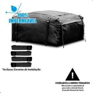 Kit Travessa Teto Zafira + Maleiro Dobrável 380 L Preto
