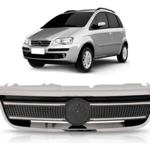 Grade Radiador Idea 2003 2010 Elx Hlx Preta C/friso 1a Linha