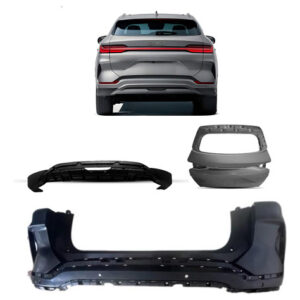 Kit Parachoque Com Saia E Tampa Traseira Para Byd Song Plus Preto