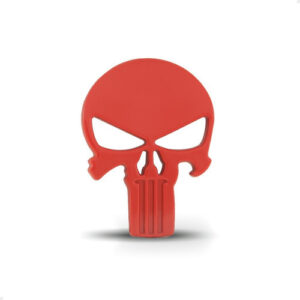 Emblema Caveira Justiceiro Carro Grande Vermelho