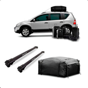 Kit Travessa Teto Livina X-gear + Maleiro Dobrável 380 L Preto